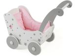 Puppenwagen CHIC2000 "Aus Holz", Grau (Stars Grau), Puppenwagen, Kinderb:31Cm H:45Cm T:55Cm, Mitteldichte Faserplatte (Mdf), B:31Cm H:45Cm T:55Cm