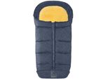 Fußsack HEITMANN FELLE "Eisbärchen - Komfort 2 in 1 Lammfell Winterfußsack - Premium Qualität", Kinder, blau, Polyester, Fußsäcke Fußsack, mit Lammfell-Einlage, für Kinderwagen und Buggy, waschbar