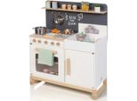 SpielküChe Musterkind "Linum, Weiß", Weiß, SpielküChen, Kinderb:76Cm H:90Cm T:36Cm, Holz, B:76Cm H:90Cm T:36Cm