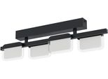 Eglo Deckenleuchte "Ervidel", Schwarz, H: 16Cm, 1 Stk., Leuchten, Deckenleuchte In Schwarz Aus Stahl - 4,5W - Warmweiß, Deckenleuchte
