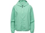 Outdoorjacke Ragwear "Vinzie C", Damen, Gr. L (40), Blau (TüRkis), 100% Polyester, LäSsig Geschnitten HüFtlang, Hoch Geschlossener Ausschnitt, ÄRmel Ohne ÄRmelschlitz Elastischer Bund Mit Gummizug, Jacken Outdoorjacke, Extraleichte ÜBergangsjacke Mit Kapuze