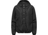 Outdoorjacke Ragwear "Vinzie C", Damen, Gr. M (38), Schwarz, 100% Polyester, LäSsig Geschnitten HüFtlang, Hoch Geschlossener Ausschnitt, ÄRmel Ohne ÄRmelschlitz Elastischer Bund Mit Gummizug, Jacken Outdoorjacke, Extraleichte ÜBergangsjacke Mit Kapuze