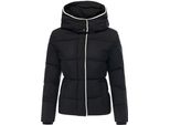Winterjacke Ragwear "Gleama Youmodo", Damen, Gr. Xxl (44), Schwarz, Obermaterial: 100% Polyester. Innenfutter: 100% Polyester. Wattierung: 100% Polyester, Tailliert HüFtlang, Hoch Geschlossener Ausschnitt, Eng RippstrickbüNdchen, Jacken Winterjacke, Wasserdichte Damen Steppjacke Mit Abnehmbarer Kapuze