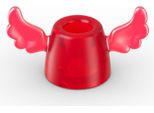Koziol Hermes Portaspazzolino, Portaspazzolino, Stazione Spazzolino, Plastica, H 4 Cm, Rosso Trasparente, 5834536