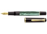 Pelikan 983411 Stilografica Classic M200 - Pennino B, Verde Marmorizzato, Astuccio Pieghevole