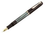 Pelikan 983403 Penna Stilografica Classic M200 Pennino M Verde Marmorizzato Scatola Pieghevole(S)