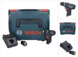 Bosch Gsr 12V-15 Professional Trapano Avvitatore A Batteria 12V / 30 Nm In Valigetta L-Boxx + 1X Batteria Gba 3,0 Ah + Caricabatterie Gal 1230 Cv