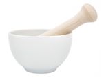 Kai Select Utensilien MöRser Mit HolzstößEl, StößEl, GewüRzmöRser, MöRsel, Porzellan, Ø 10.2 Cm, DH-3020