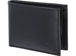 Oxmox Pelle Portafoglio Leather PocketböRse Ox Embossed Black Nero