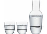 Zwiesel Glass Fatto A Mano 1382 Karaffe 0,75 + 2 Becher 42 Aura Schwarz 121693