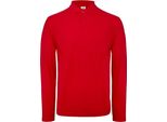 B&C Collection Herren Poloshirt Langarm RW6356 (3XL) (Rot)