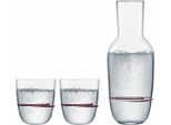 Zwiesel Glass Fatto A Mano 1382 Karaffe 0,75 + 2 Becher 42 Aura Aubergine 121691