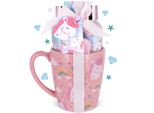 Brubaker Cosmetics Set Da Bagno E Doccia Unicorno 5 Pezzi Fiori Di Ciliegio - Set Regalo Con Profumo Di Fiori Di Ciliegio In Tazza Unicorno Xxl