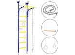 Wallbarz Family 4D Parete Di Arrampicata Parete Di Ginnastica Parete Di Arrampicata Attrezzi Di Ginnastica Per Bambini Indoor Con Montaggio A Soffitto In Blu