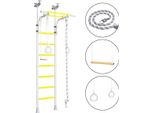 Wallbarz Family 4D Parete Di Arrampicata Parete Di Ginnastica Parete Di Arrampicata Palestra Bambini Indoor Con Montaggio A Soffitto In Giallo Argento