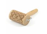 Mattarello Folkroll Motivo Scandinavia, Mini, 9,5 Cm, Mattarello, Rullo Per Goffratura, Motivo, Motivo, Rullo, Legno Di Faggio, 330654