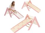 Triangolo Di Arrampicata, Struttura Di Arrampicata In Legno Per Bambini Triangolo Di Germoglio, Scivolo Per Bambini | Rosa