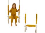 Altalena Per Bambini | Altalena In Legno | Altalena Per Bambini | Dondolo Con Cuscino In Spugna | Corda Sospesa