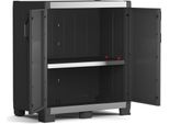 Keter Armadio Basso Garage Xl Nero E Argento 99 Cm