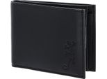 Oxmox Pelle Portafoglio Leather Rfid Protect PocketböRse Lizard Embossed Black Nero