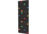 Parete Da Arrampicata Per Interni Nera + Lavagna Per Bambini Con Maniglie Multicolore | Struttura Da Arrampicata Per Bambini
