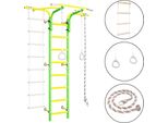 Spalliera In Metallo Per Bambini Kometa Next 2 Giallo-Argento | Parete Da Ginnastica Kometa Next 2 | Parete Da Arrampicata Kometa Next 2