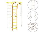 Spalliera In Metallo Per Bambini Kometa Next 2 Giallo-Blu | Parete Da Ginnastica Kometa Next 2 | Parete Da Arrampicata Kometa Next 2