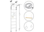 Wallbarz Family 4D Parete Di Arrampicata Parete Di Ginnastica Parete Di Arrampicata Attrezzi Ginnici Per Bambini Indoor Con Montaggio A Soffitto In Bianco