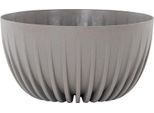 Fioriera Palma Grigia 30 Cm Plastica/Legno, 30 X 30 X 15,6 Cm