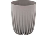 Siena Garden Ecovessel Palma 14.5Cm Grigio Plastica/Legno, Gr 14.5X14.5X17