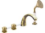 Labe - Miscelatore Per Vasca A 4 Fori, Ottone Vecchio (Bronzo) L569.0PSM, Rav SlezáK