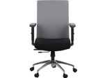 Sedia Da Ufficio Ergonomica Girevole Riverton F/L/Al, Braccioli Regolabili, Base In Alluminio, Seduta Scorrevole (Avanti-Indietro), Nero/Grigio