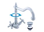 SlezáK-Rav Miscelatore Per Lavabo SlezáK Rav Morava Retro MK121/8 Colore: Cromo, Dimensione: 1/2''