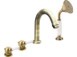 Labe - Miscelatore Per Vasca A 4 Fori, Ottone Vecchio (Bronzo) L562.0PSM, Rav SlezáK