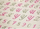 111 Adesivi - Alfabeto E Numeri - Rosa E Grigio