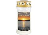 Candela Commemorativa Jeka 100% Olio Vegetale Tramonto Candela Tomba Luce Tombale 17 Cm Di Altezza