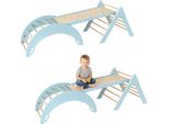 Arco Di Arrampicata Altalena In Legno + Scivoli Bifacciali + Triangolo Di Arrampicata Per Bambini | Parco Giochi | Giocattoli Montessori | Tavola A Dondolo