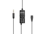 Boya BY-M1 Pro Microfono Lavalier Per Smartphone Dslr 6 M Di Cavo Adattatore 3,5-6,3 Mm