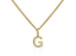 Kette Mit AnhäNger Orolino "Gold 375 Mit AnhäNger 42/45Cm Lang Buchstabe G", Gelb, Halsketten, Damen, 42/45Cm, Gold, L: 45 B: 5Mm, GläNzend, B:5Mm