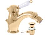 Labe - Miscelatore Per Bidet Con Scarico, Oro - Lucido L545.0KZ, Rav SlezáK