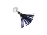 Schlüsselanhänger GRETCHEN Tassel Keyring, schwarz (schwarz, blau), Schlüsselanhänger, Damen, Schlüsselanhänger, aus italienischem Kalbsleder