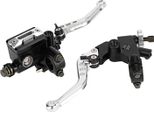 1 Coppia 7/8" (22 Mm) Universal Motorcycle Brake Clutch Master Cylinder Reservoir Levers Silver"