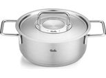 Fissler Pure Collection / Pentola Per Arrostire In Acciaio Inox (Ø 20 Cm, 2,4L), Con Coperchio In Metallo, Scalatura Interna - Induzione, Argento