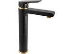 Colorado - Miscelatore Alto Per Lavabo Senza Scarico, Nero Opaco/Oro CO130.0CMATZ, Rav SlezáK