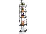 Relaxdays Scaffale Angolare In Metallo Con 5 Ripiani