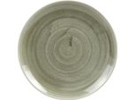 Churchill Stonecast Patina Antique, Piatto Da Portata Rotondo, Verde, 217 Mm (12 Pezzi)