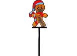 Omino Di Pan Di Zenzero Infinity 201 Led Con Spiedino IP44 6/18 H Timer 40 Cm
