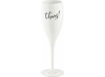 Koziol Bicchiere Da Champagne Cheers No. 1 Cheers, Plastica, Bianco Cotone, 100 Ml, 4066525