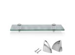 Mensola In Vetro 50X10X0,8 Cm Con Supporto Mensola In Vetro Mensola Da Parete Mensola Da Bagno Mensola Da Appendere Vetro Smerigliato