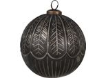 Guaina Natalizia Clayre & Eef Ø 12X12 Cm In Vetro Nero